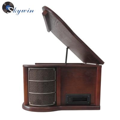 China With Stand Legs 7 In 1 Multi Music System Turntable Vinyl Phonograph Music Box Phonograph for sale