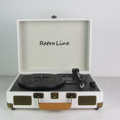 China Turntable Old Fashion Nostalgia Suitcase Style 3 Speed ​​Optical Record Player for sale