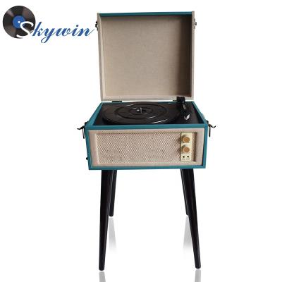 China Classic Portable Turntable Player Music System Turntable Vinyl Record Player with Stereo Speaker for sale