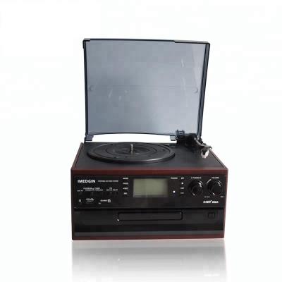 China Radio 7 in 1 Multi Music System Turntable Record Player Jukebox for Vinyl Records Cassette CD Records for sale