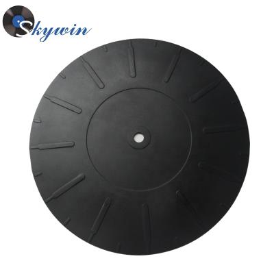 China Customized Anti Slip Vinyl Record Slipmat Black Fiber Wool Felt Rubber Slipmats Slip Mat For Turntable for sale