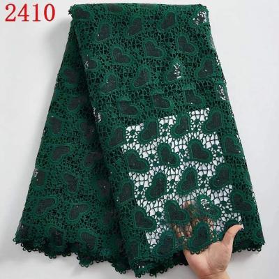 China Viable High Quality Factory Embroidery Lace With Sequins Africa Tulle Lace For Wedding Dress Cotton Dry Lace for sale