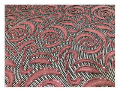 China Viable thick fish net velvet laser fabric for winter season dress dress Swiss embroidery fabric for sale