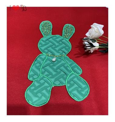 China Gently touch rabbit design hot selling patch for dress, handmade sewing material for belt bridal dress for sale