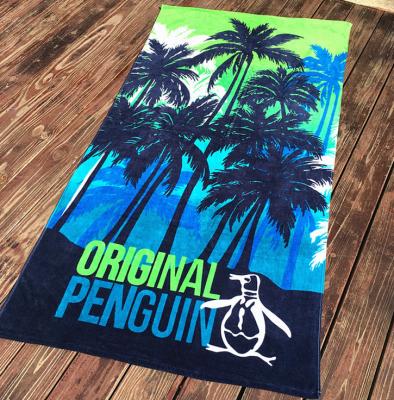 China OEM Disposable Towel Beach Towels Summer Vacation Full Color Printing Towels For Outdoor for sale