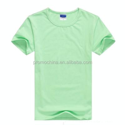 China 2019 Breathable Promotional Wholesale Polyester Mint Green Plain Cotton T Shirt for sale