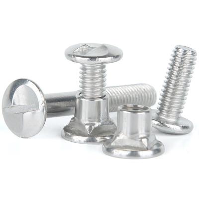 China Stainless Steel Large Flat Head One Way Anti-theft Supply Screws For Highway Guardrail for sale