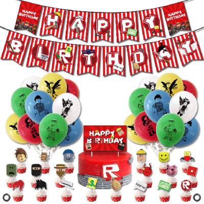 China Paper Latex 2022 Birthday Party Decorations Happy Birthday Banner Cake Toppers Cupcake Party Supplies for sale