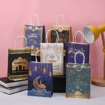 China 2021 Wholesale Custom Ramadan Paper Bag Islam Eid Mubarak Ramadan Gift Packaging Paper Bag for sale