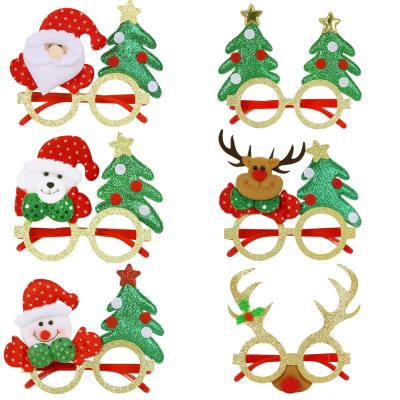 China Cloth + cotton 2022 new christmas decoration santa navidad party glass christmas supplies party for sale