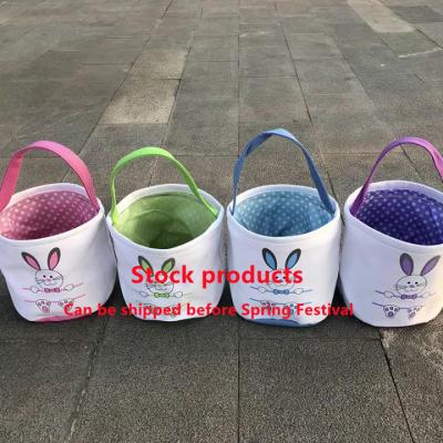 China 2022 Custom Felt + Cloth New Tote Sleep Basket Bags Easter Bunny Basket Bags Easter Egg Candy Easter Bunny Baskets Canvas Bags for sale