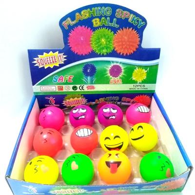 China Light TPR Toy Balls Happy Smile Bounce Ball Factory Direct Sales Effort Bounce LED Material Anti Bounce Ball for sale