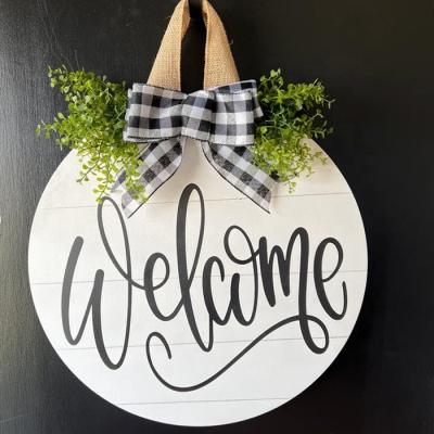 China Europe's Braid Front Door Welcome Sign For Outdoor Hanging Vertical Sign for sale