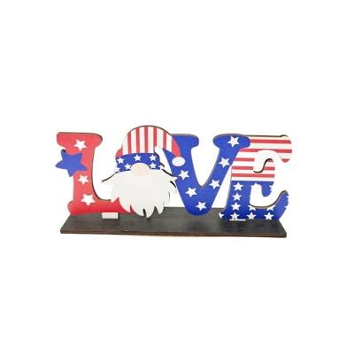 China Europe 4th of July Garland Table Decoration for Front Door Signs Flag Letter Sign Decor Holiday Home Decoration for sale