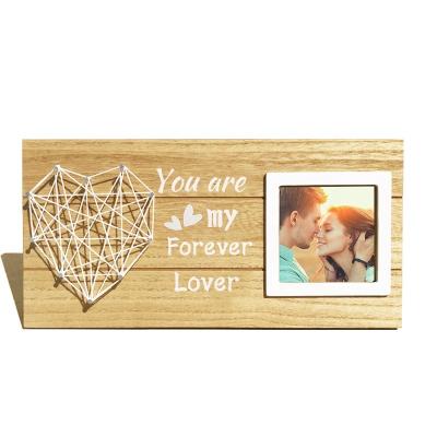 China Europe DIY Rustic String Art Picture Frame With Photo Frame Decor Hanging Sign Art for sale