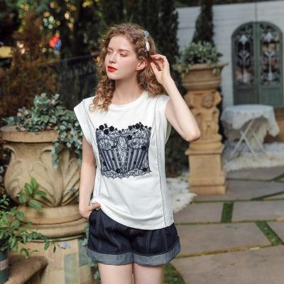 China Luxury Anti-Wrinkle T Shirt For Women Summer Tops Ladies Fashionable Designer Blouses for sale