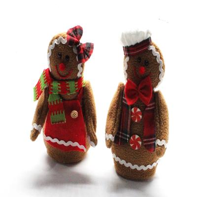 China High-quality High Quality Santa Claus Christmas Decoration Gift Plush Toy Christmas Dolls Standing With A Hat And A Windmill In Hand for sale