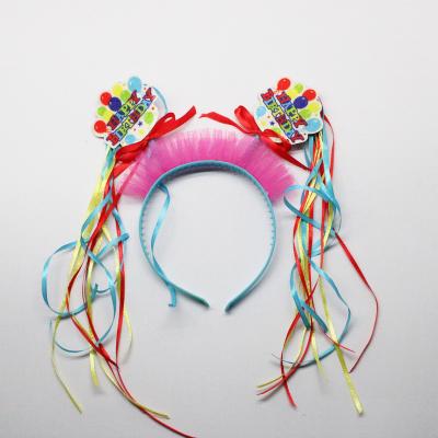 China High-quality Popular Baby Girls Flower Headband Kids Birthday Party Gift Unicorn Horn Hairband for sale