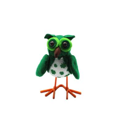 China High-quality Price Offer Sample Professional Party Products Wholesale Standing Green Big Eyed Owl Doll for sale