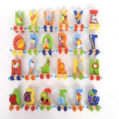 China Cartoon Toy Hot Selling Wooden Board Fruit Alphabet Puzzle for sale