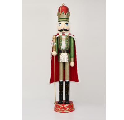 China 48 inch life size giant big king soldier wooden nutcracker 25.5X24X122 cm for sale