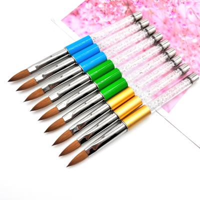 China NAIL Biyue Design Acrylic New Brushes Rhinestone Nail Brushes Marble 10# Pure Nail Art Brush 100% Kolinsky for sale