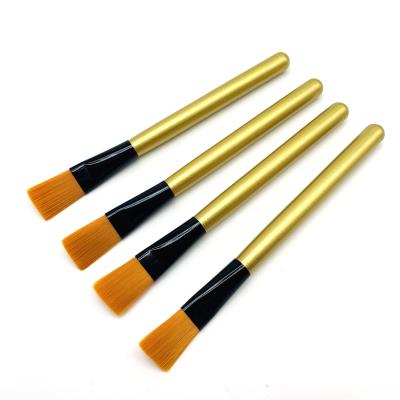 China 2021 New Vegan wholesale NAIL facial small your own brand fan shape simple kabuki makeup brush OEM for sale