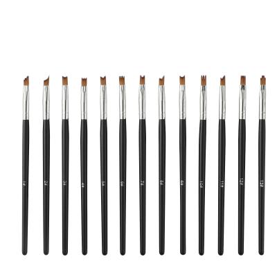 China NAIL New Arrival Thin Nail Art Brush 1#-13#Set Nylon Hair for sale