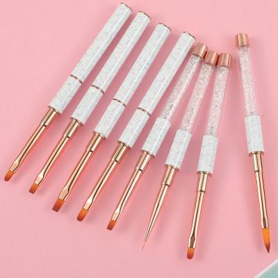 China New NAIL Style Customized Rhinestone Grip Synthetic Hair Nail Brush for sale