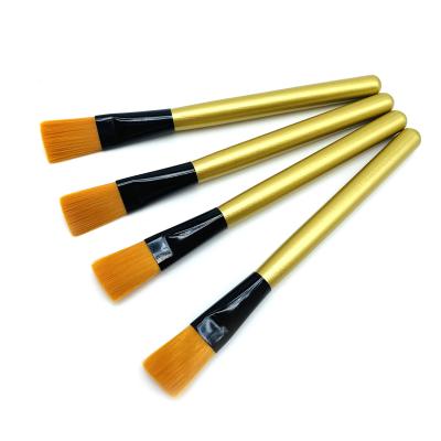 China NAIL Logo Vegan Small Facial Custom Your Own Brand Fan Shape Simple Kabuki Makeup Brush OEM for sale