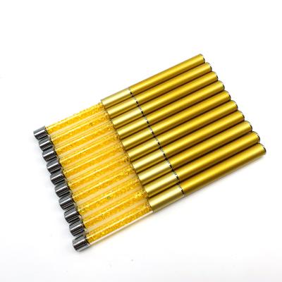 China NEW NAIL PINK Gold Handle Nail Brush Gel Brush For Nail Acrylic UV Gel Extended Pen Nail Polish Painting for sale