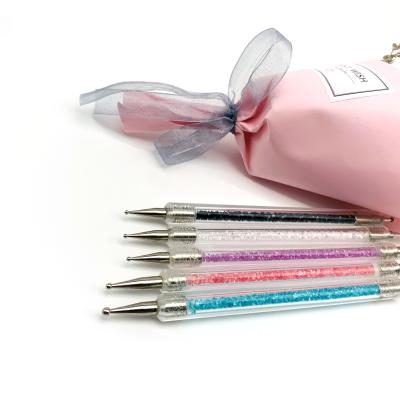 China NAIL Nail Art Dotting Painting Pen Manicure Tools Nail Art Dotting Pen Tool with Glitter for sale