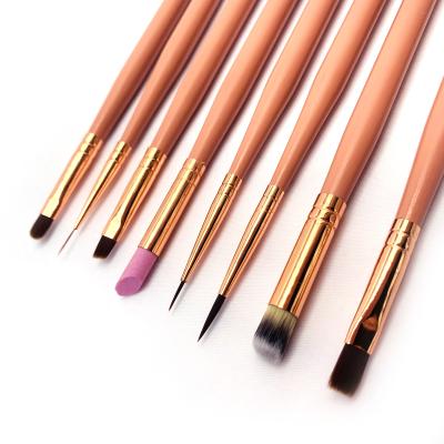 China Nail Art Tools Soft Hair Nail Gel Nail Art Tools Soft Hair Gel Factory Wholesale Handle Nail Wood Carving Brush for sale