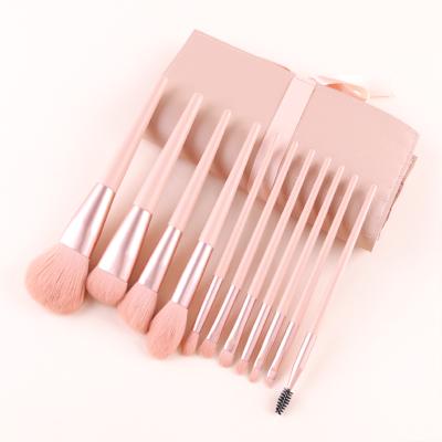 China 10pcs Classic Pink Face Entry Level Make Up Brushes Synthetic Brush Kits Professional Beauty Makeup Tools for sale