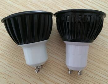 China GU10 COB led spotlight with black housing for sale