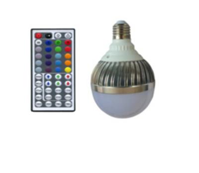 China 12*1W E27 RGB led bulb light with remot control for sale