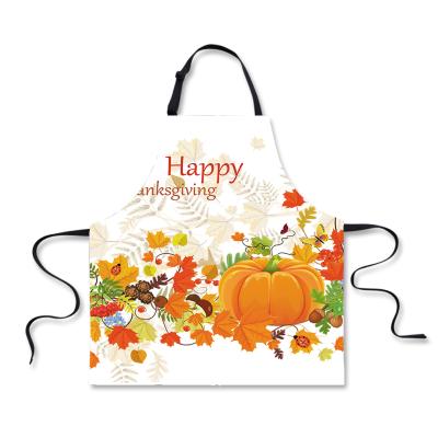 China Eco-Friendly Apron Best Quality Printed Polyester Housekeeping Kitchen Apron For Halloween Sales for sale