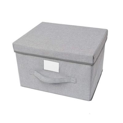 China Hot Selling Amazon Folding Storage Box Canvas Toy Collapsible Storage Box With Lid for sale