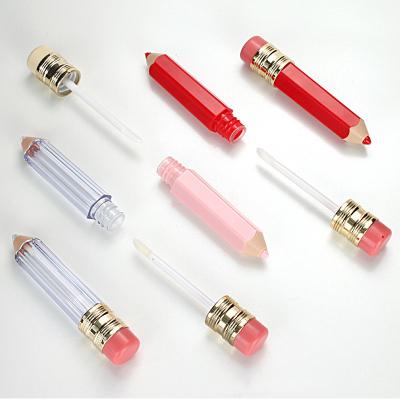 China wholesale red rose cosmetic tube cosmetic lip color pencil clear plastic lip color tube for sale