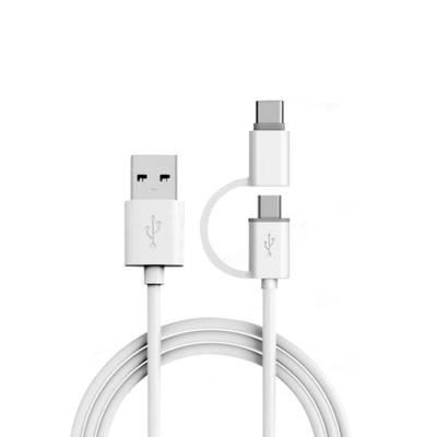 China Mobile Phone Types 2021 Universal Mobile Phone High Quality Fast Charging 2 In 1 Type-C Micro USB Data Cable Charging Cable Android USB Cable for sale