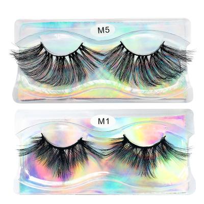 China Wholesale Thick Natural Siberian Mink Eyelashes Fluffy 25mm False Eyelash False Eyelashes Strips Cases for sale