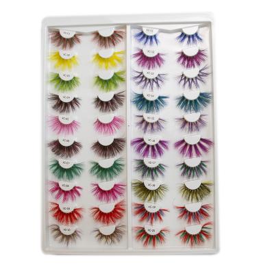 China Deeply good quality 2021 new arrivals personal seller of label 25mm color mink eyelashes for sale