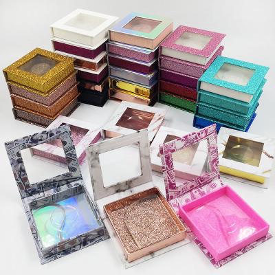 China False Eyelash Package Box Eyelashes Packaging Box Custom False Eyelash Packaging Square Eyelashes Packaging Box for sale