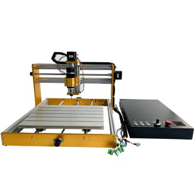 China Building Material Shops 3040 500w 300w Mini 3D Axis CNC Wood Carving Machine for Aluminum Plate Engraving with 12cm z axis stroke for sale