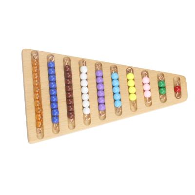 China Mathematics teaching aid top selling guaranteed quality montessori educational toys beads colorful bead stairs 1-10 bead toy for sale