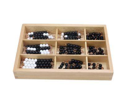 China Factory Supply Math Beads Montessori Educational Toys Kindergarten 9 Places Black And White Bead 1 - 9 Toy for sale