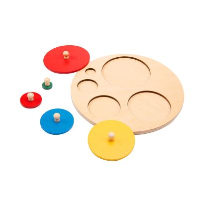 China Educational Toy 5 Sizes Toys Educational Montessori Jigsaw Puzzle Of Circles for sale