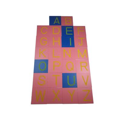 China Sandpaper Capital Alphabet Education Sensory Language Toy Montessori Materials for sale