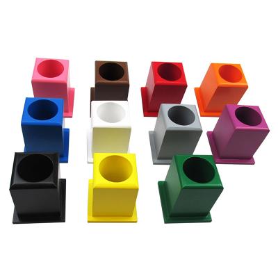 China 5 to 5 cute and fashionable 7years to 7years 11 colored Toy Custom Montessori Cup Pencil Small Holder for sale