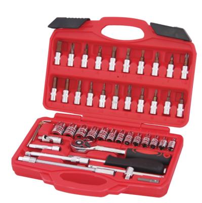 China Shop Tools 46pcs Forged Chrome Vanadium Tool Socket Wrench Set 1/4